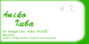 aniko kuba business card